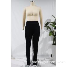 Schwarze schmale Stretchhose für Damen